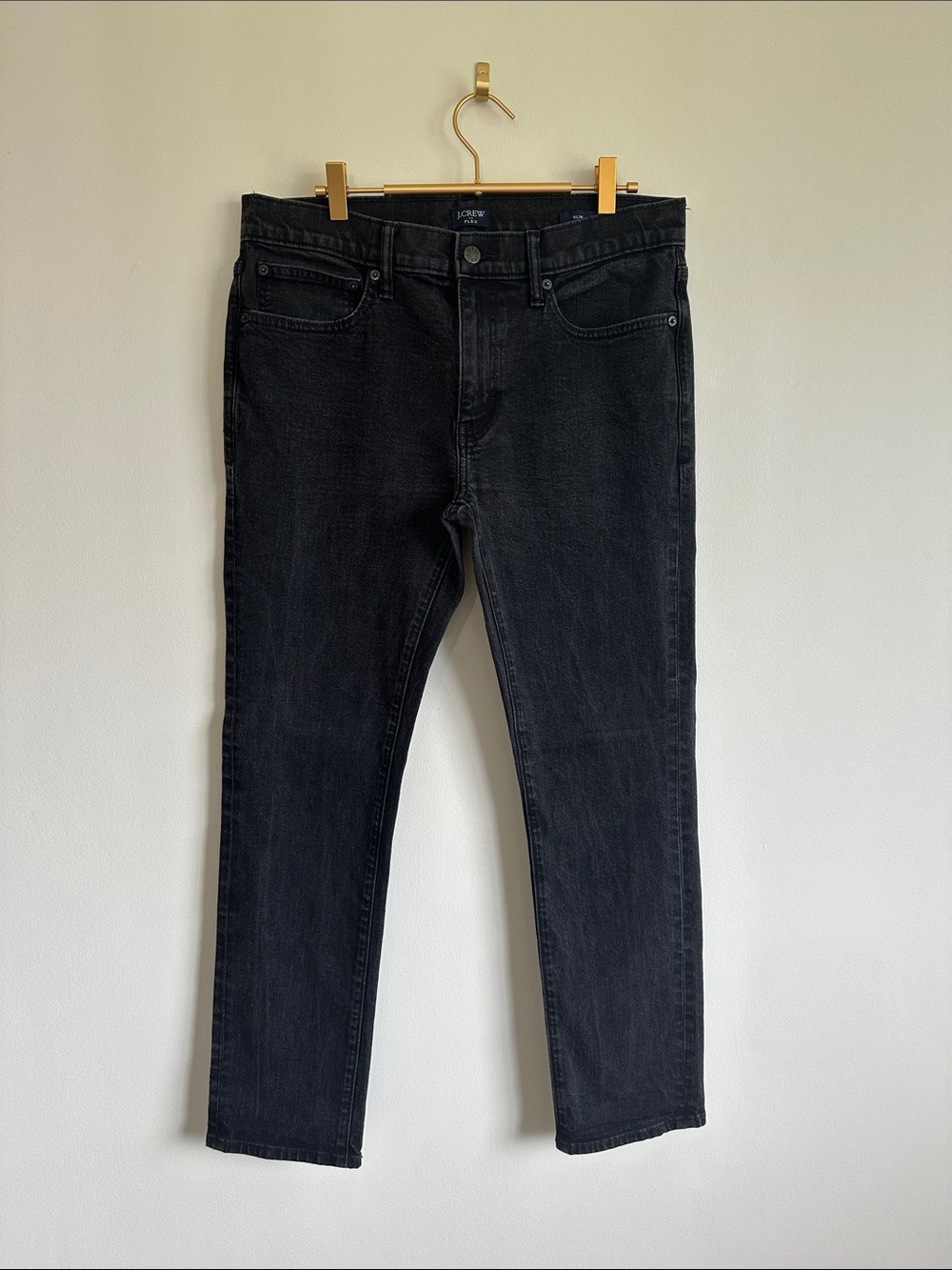 J Crew Factory Flex Slim Black Jeans W32 L30